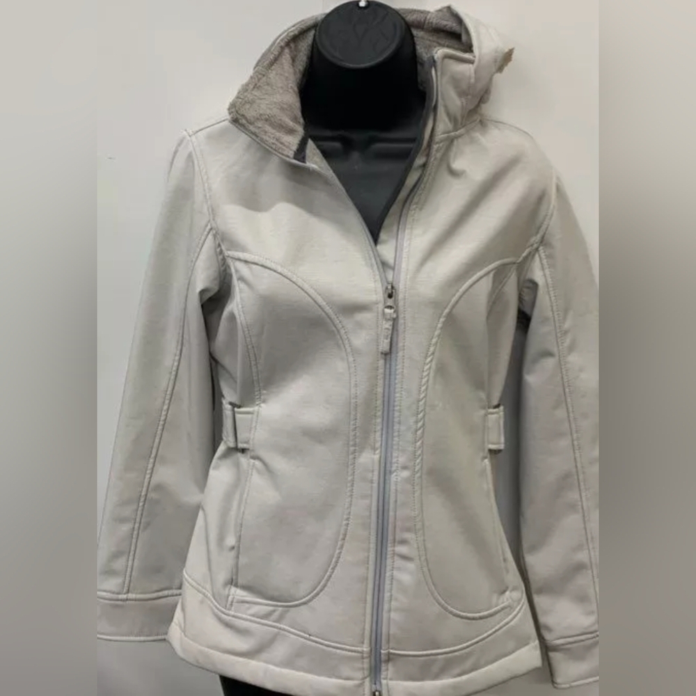 Free Country Women's Soft Shell Hooded Jacket Fleece Lined Fitted